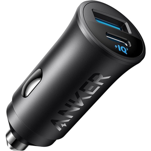 ANKER  ‎5.47 X 2.38 X 2.4 Cm Iphone Car Charger With Poweriq 3.0 USB-C Car Charger 30W 2 Port Type C Car Adapter In Black