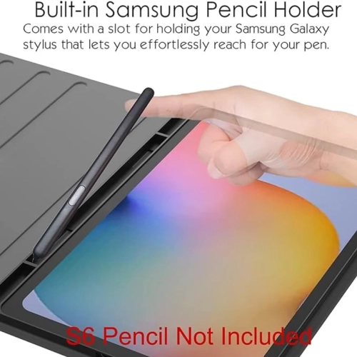 Keyboard Case for Samsung Galaxy Tab S6 Lite 10.4'' - Detachable Wireless Keyboard, Smart Cover with S Pen Holder (Black)
