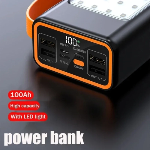 120W Super Fast Charging 200000mAh Power Bank for iPhone 15 Pro Max & Laptop with LED Light
