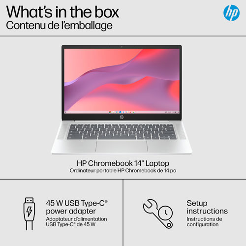 HP 14" Chromebook - Glacier Silver