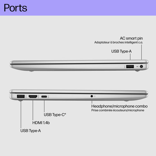 HP 15.6" Laptop - Natural Silver