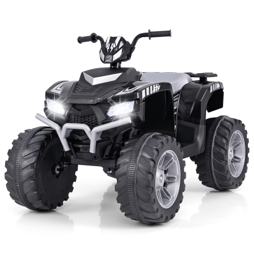 Gymax Kids Ride-On ATV 24V Battery Powered Electric Vehicle w/ Wireless Connection Music Radio