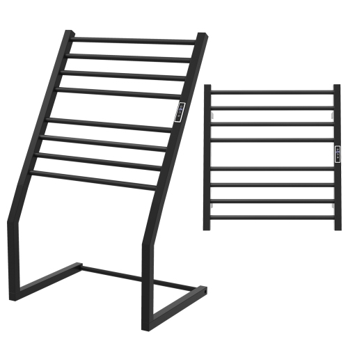 Costway 2-in-1 Towel Warmer Rack Freestanding Wall Mounted with LED Display Built-in Timer