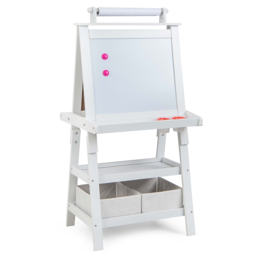 Costway 3 in 1 Double-Sided Wooden Kid's Art Easel Whiteboard