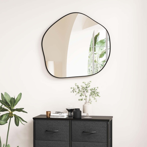 Costway Irregular Wall Mirror 29.5" x27.5" Metal Frame Asymmetrical Mirror