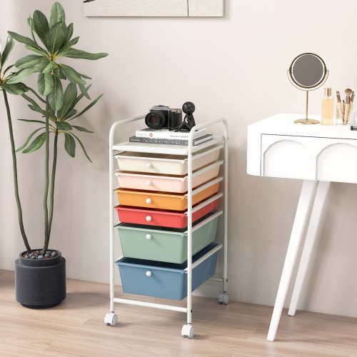 Costway 6 Drawer Rolling Storage Cart Scrapbook Paper Office Organizer