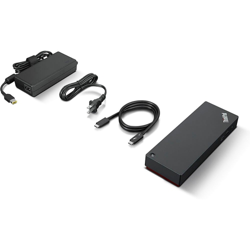 Lenovo ThinkPad Universal Thunderbolt 4 Dock, 4 Displays, Dynamic Power Charging up to 100W, Black