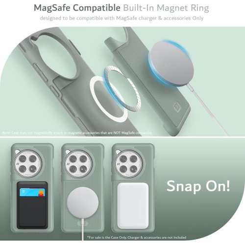 TUDIA MergeGrip OnePlus 12 Case Magsafe Compatible - Green Lily