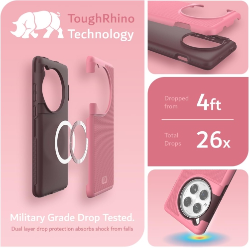 TUDIA MergeGrip OnePlus 12 Case Magsafe Compatible - Smokey Pink