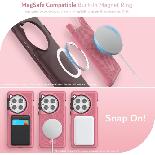 TUDIA MergeGrip OnePlus 12 Case Magsafe Compatible - Smokey Pink