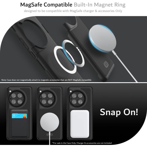 TUDIA MergeGrip OnePlus 12 Case Magsafe Compatible - Matte Black