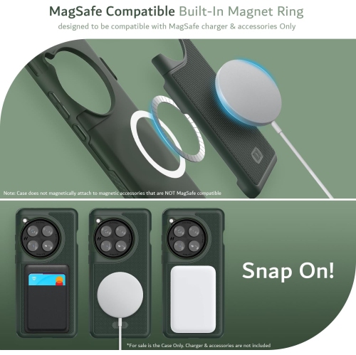 TUDIA MergeGrip OnePlus 12 Case Magsafe Compatible - Pine Green
