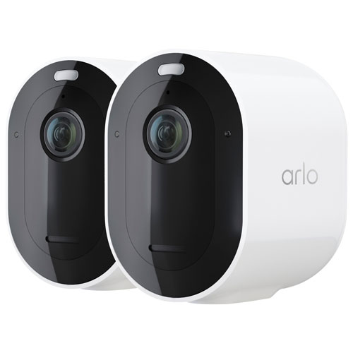 Caméra de surveillance intérieure/extérieure sans fil 2K Pro 5S d'Arlo - Ensemble de 2