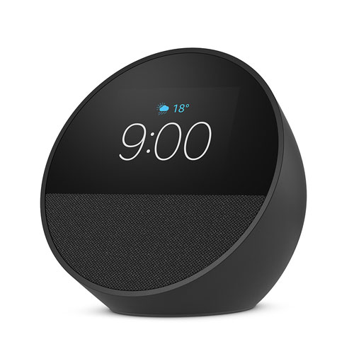 Amazon Echo Spot Smart Alarm Clock with Alexa - Black