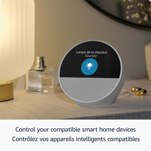 Amazon Echo Spot Smart Alarm Clock with Alexa - Glacier