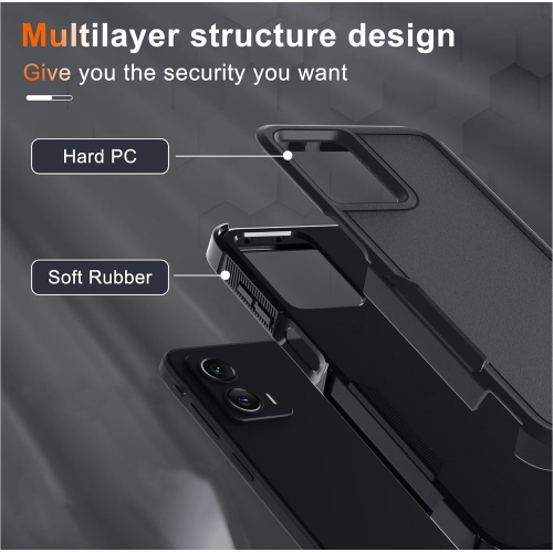 XCRS Moto G Stylus 5G 2024 Hard Case Hard Case, Dual Layered Comm, Heavy Duty, Tuff Cover