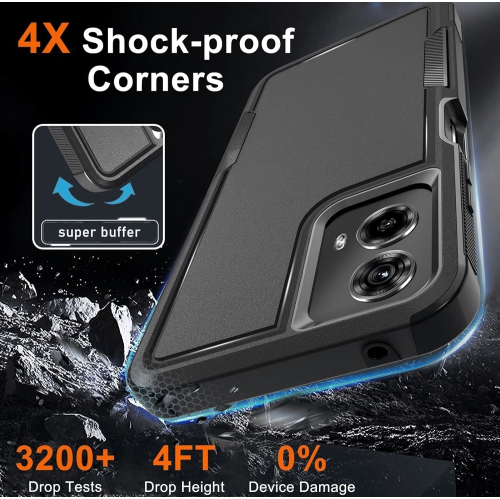 XCRS Moto G Stylus 5G 2024 Hard Case Hard Case, Dual Layered Comm, Heavy Duty, Tuff Cover