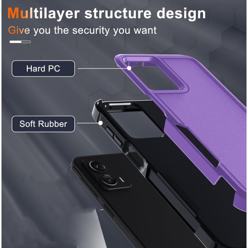 XCRS Moto G Stylus 5G 2024 Hard Case Hard Case, Dual Layered Comm, Heavy Duty, Tuff Cover