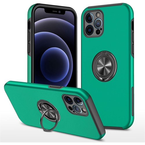 [CS] Étui avec béquille magnétique hybride invisible pour iPhone 12 Pro, vert minuit