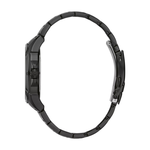 Bulova Mens Classic Quartz Watch 43mm Black Stainless Steel Case and Bracelet with Black Dial