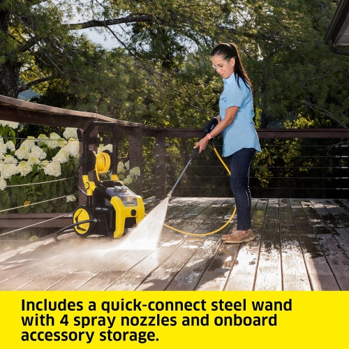 Kärcher K2300PS Max 2875 PSI Electric Pressure Washer with 4 Spray Nozzles - Great for cleaning Cars, Siding, Driveways, Fencing and more - 1.2 GPM