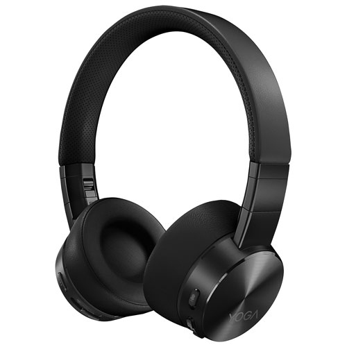 Open Box - Lenovo Yoga On-Ear Active Noise Cancelling Bluetooth Headphones - Black