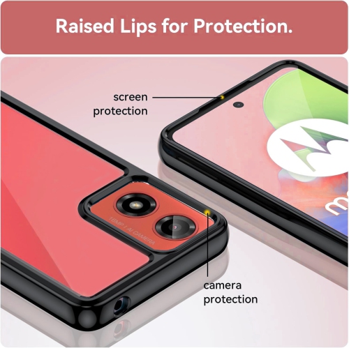 XCRS Moto G Stylus 5G 2024 Case Transparent Clear Acrylic Hard Shell Cover