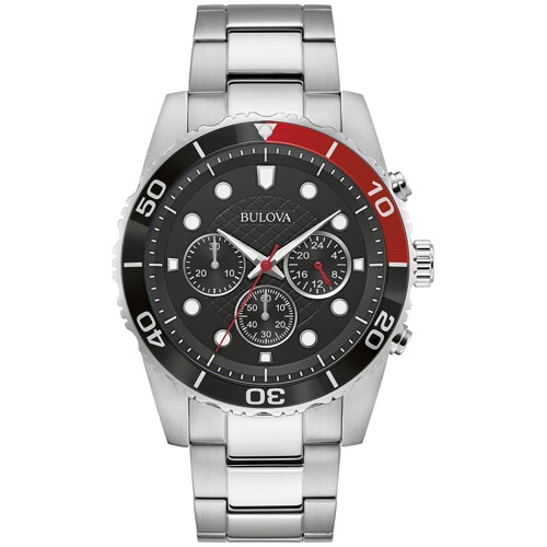 Refurbished - Bulova Classic 43mm Men's Chronograph Dress Watch - Silver-Tone/Black