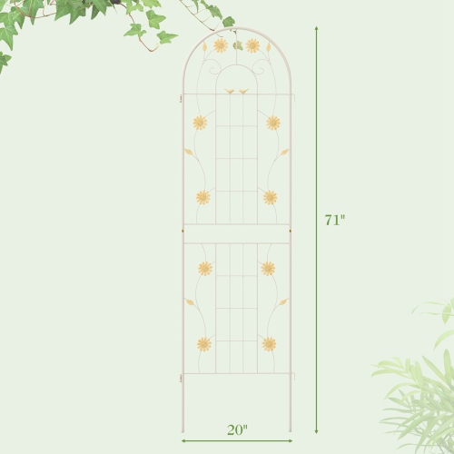 Ensemble de 4 treillis de jardin en métal antirouille de Costway, 71 x 20 po, treillis métallique pour patio