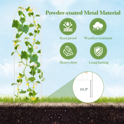 Ensemble de 4 treillis de jardin en métal antirouille de Costway, 71 x 20 po, treillis métallique pour patio