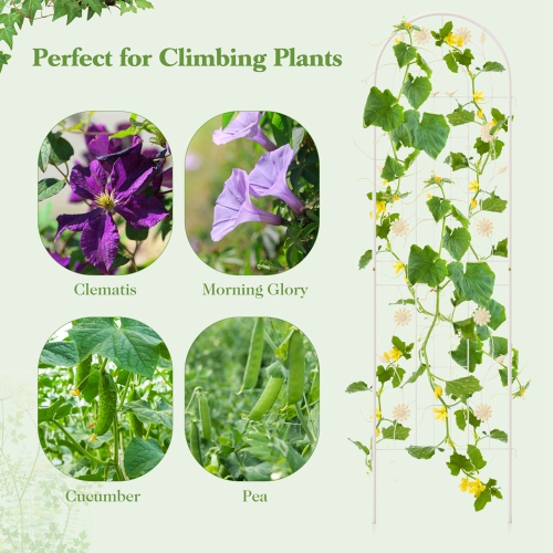 Ensemble de 4 treillis de jardin en métal antirouille de Costway, 71 x 20 po, treillis métallique pour patio