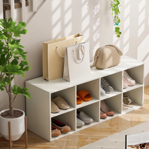Banc à chaussures avec casiers de rangement pour chaussures 8 DE Costway, capacité de 500 LB