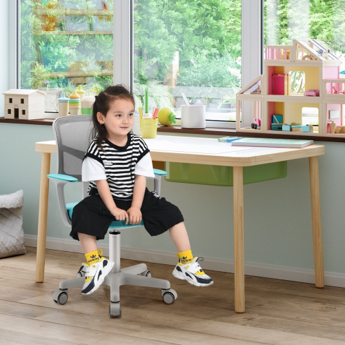 Fauteuil en filet pour enfants avec accoudoirs à verrouillage automatique de Costway pivotant à 360 degrés