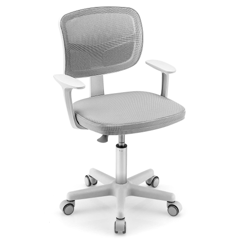 Costway Auto Lock Kids Mesh Chair with Armrests Height Adjustable 360-Degree Swivel