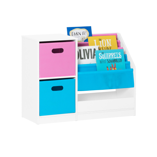 SOBUY  Children Kids Bookcase Book Shelf Toy Shelf Standing Storage Shelf Kmb76-F