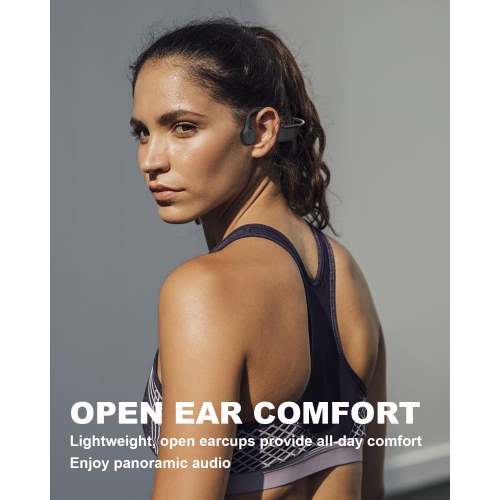 SANOTO Bone Conduction Headphones Wireless Open Ear Headphones IPX7 Waterproof Sweatproof Bluetooth Earphones Sport Headphones for Running Bicycle