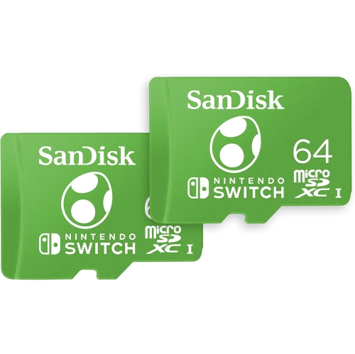 SanDisk 64GB 2-Pack microSDXC Card, Licensed for Nintendo Switch - SDSQXAO-064G-GN6Z2