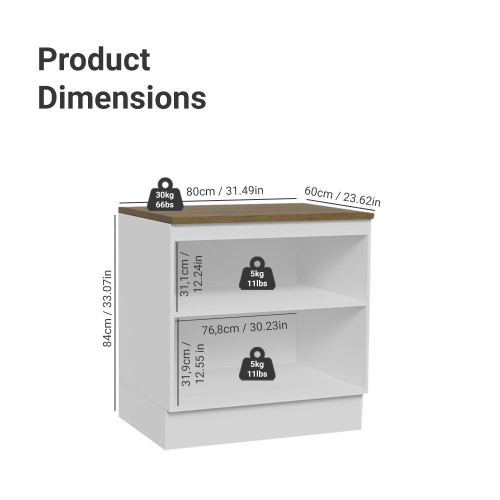 Armoire de rangement compacte pour garage/espace utilitaire avec 2 portes et tablette 33&nbsp;po Madesa - Blanc