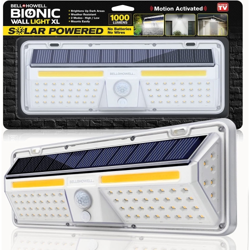 Bell + Howell Solar Bionic Outdoor with Motion Sensor XL Wall Light