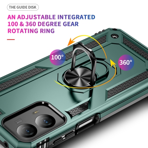 XCRS Moto G Stylus 5G 2024 Étui Dual-Layer Slim Design Armor avec couvercle à anneau magnétique