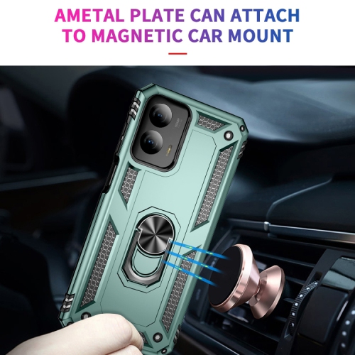 XCRS Moto G Stylus 5G 2024 Étui Dual-Layer Slim Design Armor avec couvercle à anneau magnétique