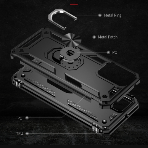 XCRS Moto G Stylus 5G 2024 Étui Dual-Layer Slim Design Armor avec couvercle à anneau magnétique