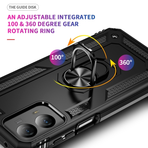 XCRS Moto G Stylus 5G 2024 Étui Dual-Layer Slim Design Armor avec couvercle à anneau magnétique