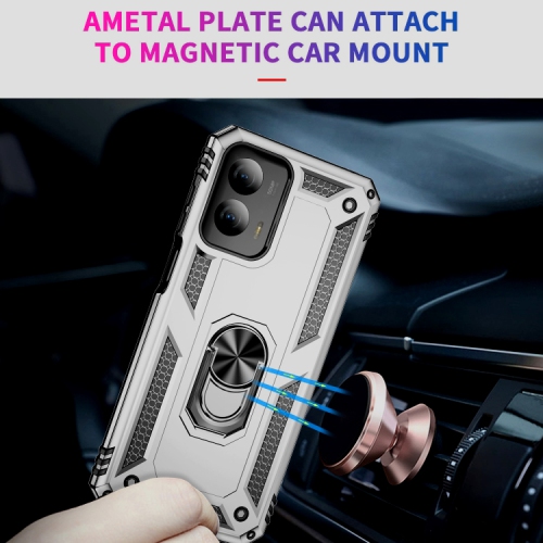 XCRS Moto G Stylus 5G 2024 Étui Dual-Layer Slim Design Armor avec couvercle à anneau magnétique