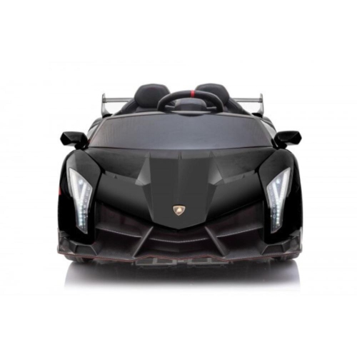 KidsVIP Kids Ride On Lamborghini Veneno 12V Battery Powered 4x4 AWD Remote Control Car: Rubber Wheels, Butterfly Doors, 1 Leather Seat, Music Player,