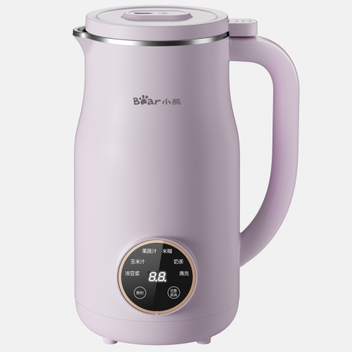 Bear Soymilk Maker Machine 0.6L Lilac DJJ-E02J2, multi-functional, mini size, 600 ml, suitable for 1 to 2 people, easy to clean, no need to pre-soak