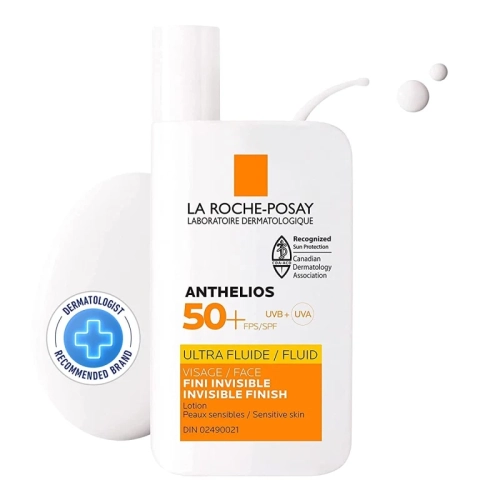 LA ROCHE-POSAY  Anthelios Face Sunscreen - Broad Spectrum Uva-Uvb Protection, Lightweight, Non-Comedogenic, Water Resistant, Fragrance Free, 50 Ml