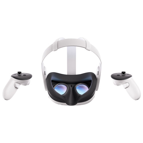Remis à neuf - Casque de réalité virtuelle Meta Quest 3 de 512 Go avec manettes Touch Plus - Blanc