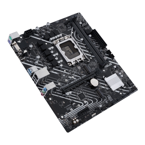ASUS PRIME H610M-E D4-CSM Intel H610 mATX Motherboard – PCIe 4.0, Dual M.2, HDMI/DP/D-Sub, USB 3.2 Gen 1, 1Gb LAN