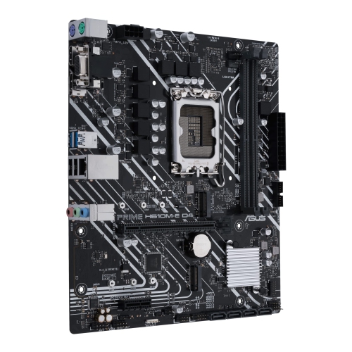 ASUS PRIME H610M-E D4-CSM Intel H610 mATX Motherboard – PCIe 4.0, Dual M.2, HDMI/DP/D-Sub, USB 3.2 Gen 1, 1Gb LAN